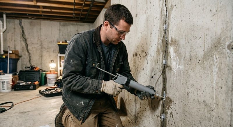 Basement Crack Repair in Bristol, CT