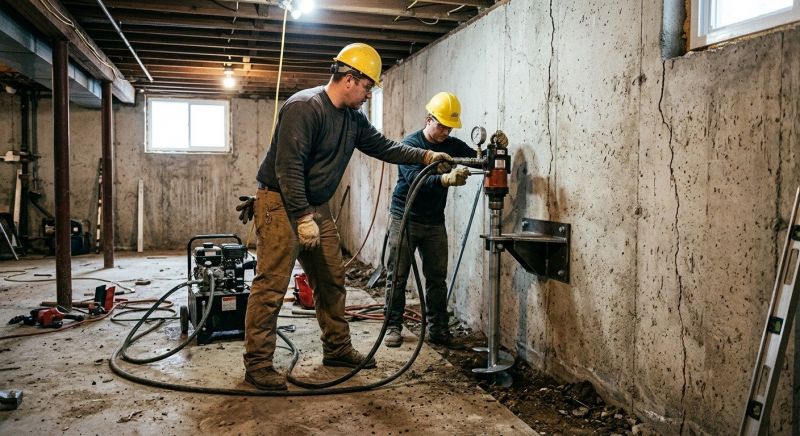 Basement Stabilization in Bristol, CT