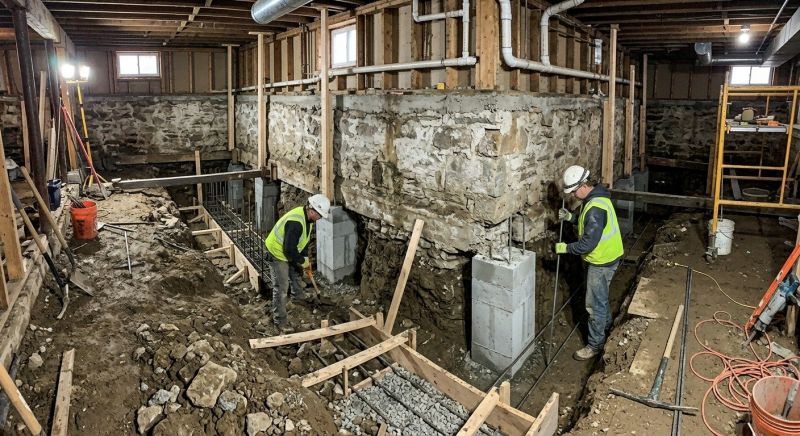 Basement Underpinning in Bristol, CT
