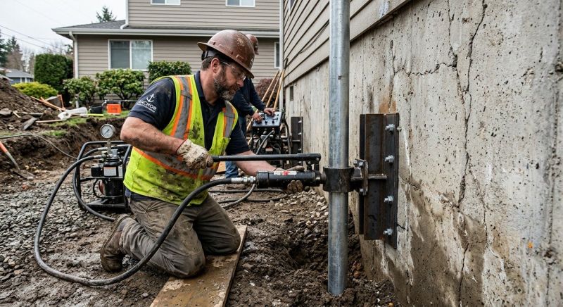 Concrete Foundation Leveling in South Glastonbury, CT