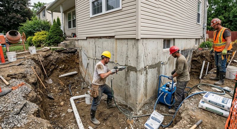 Cracked Foundation Repair in East Granby, CT