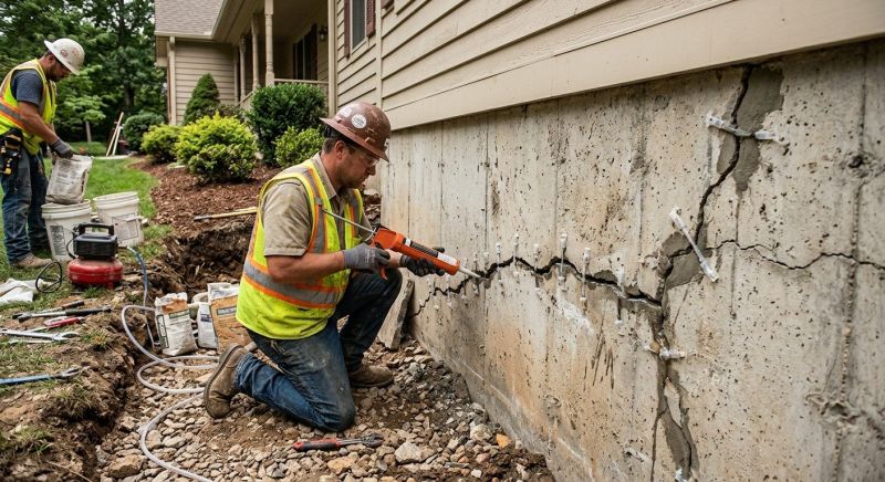 Cracked Foundation Repair in Naugatuck, CT