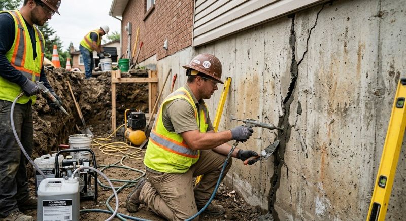 Cracked Foundation Repair in New Hartford, CT