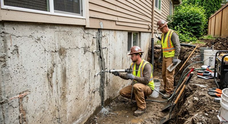 Cracked Foundation Repair in Plainville, CT