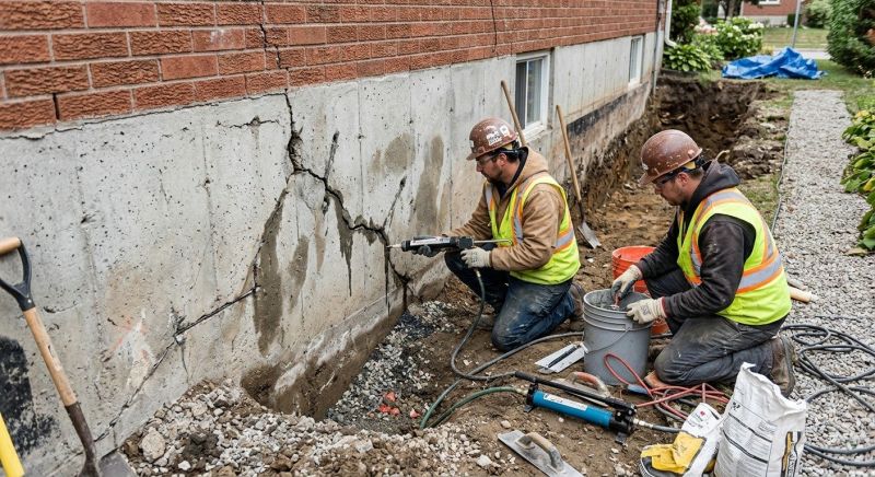 Cracked Foundation Repair in Woodbridge, CT