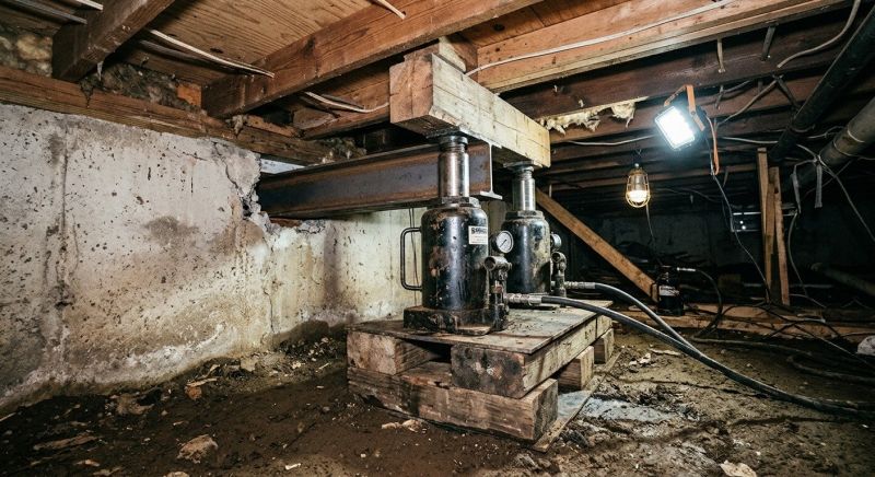 Foundation Jacking in Glastonbury, CT