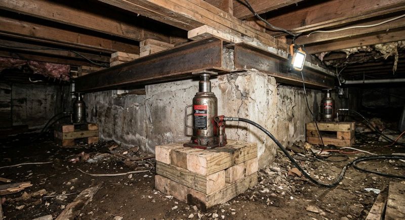 Foundation Jacking in Woodbridge, CT