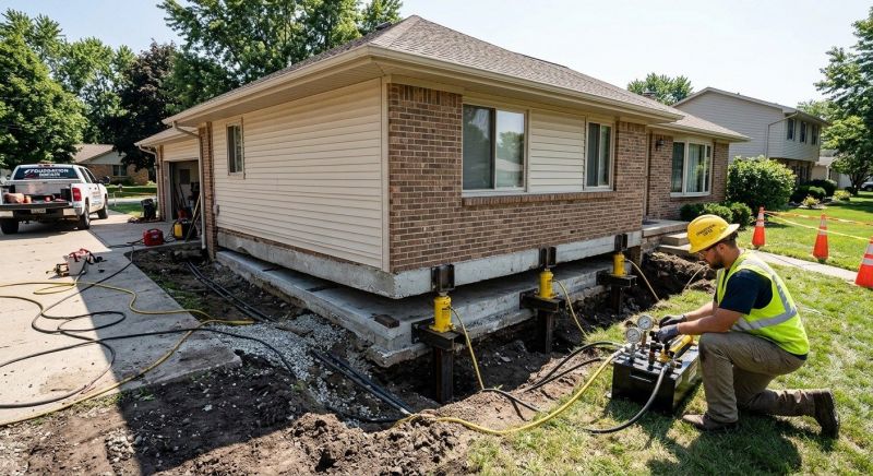 Foundation Lifting in Sandy Hook, CT