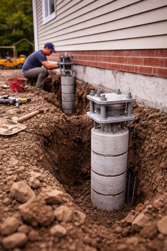 Helical Piers Installation in Bristol, CT