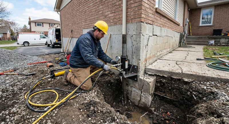Sinking Foundation Repair in Manchester, CT