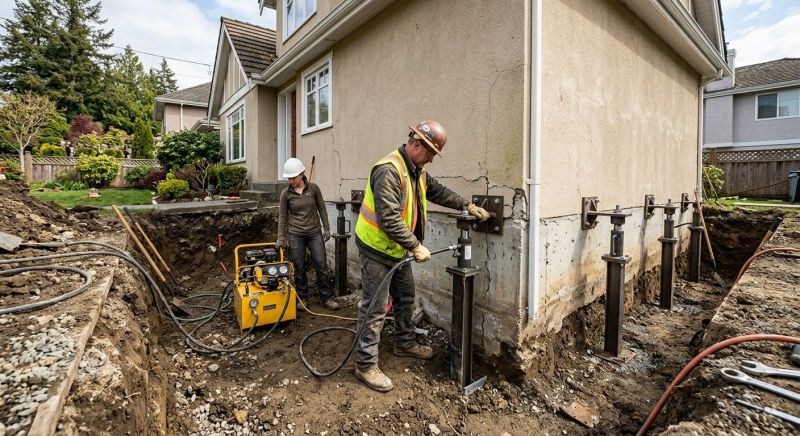 Sinking Foundation Repair in Thomaston, CT